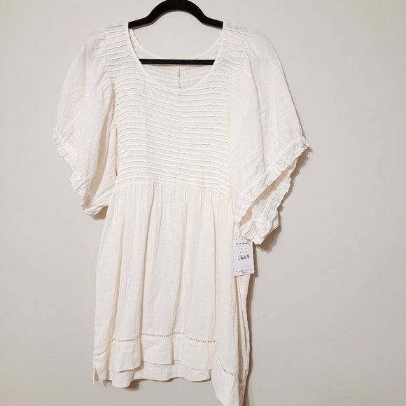 Free People Elsie Puff Sleeve Tunic in White - Picture 8 of 14